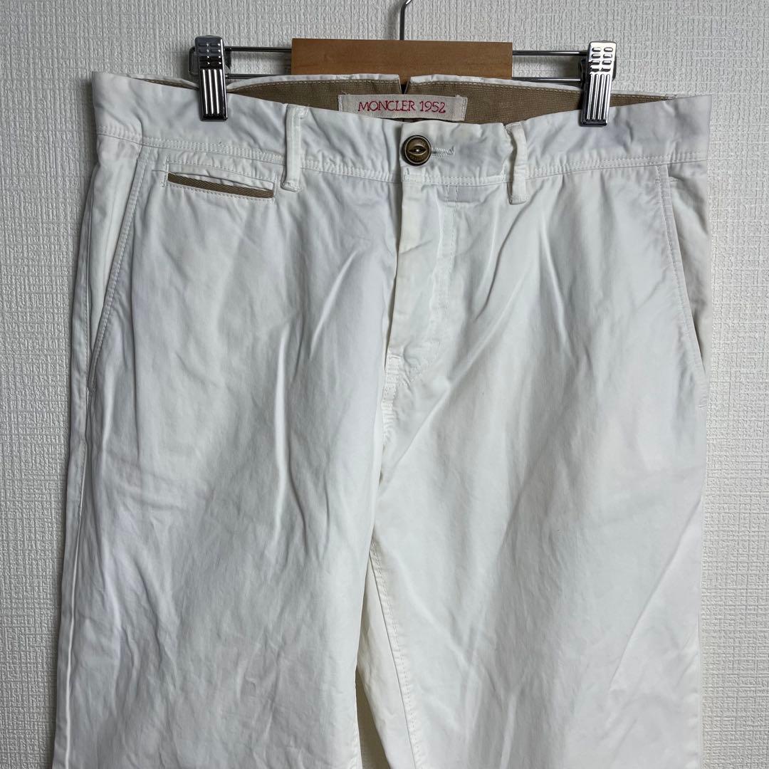 617 MONCLER 1952 ガーメントダイ白 46 上質ツイル 洗練仕上げ