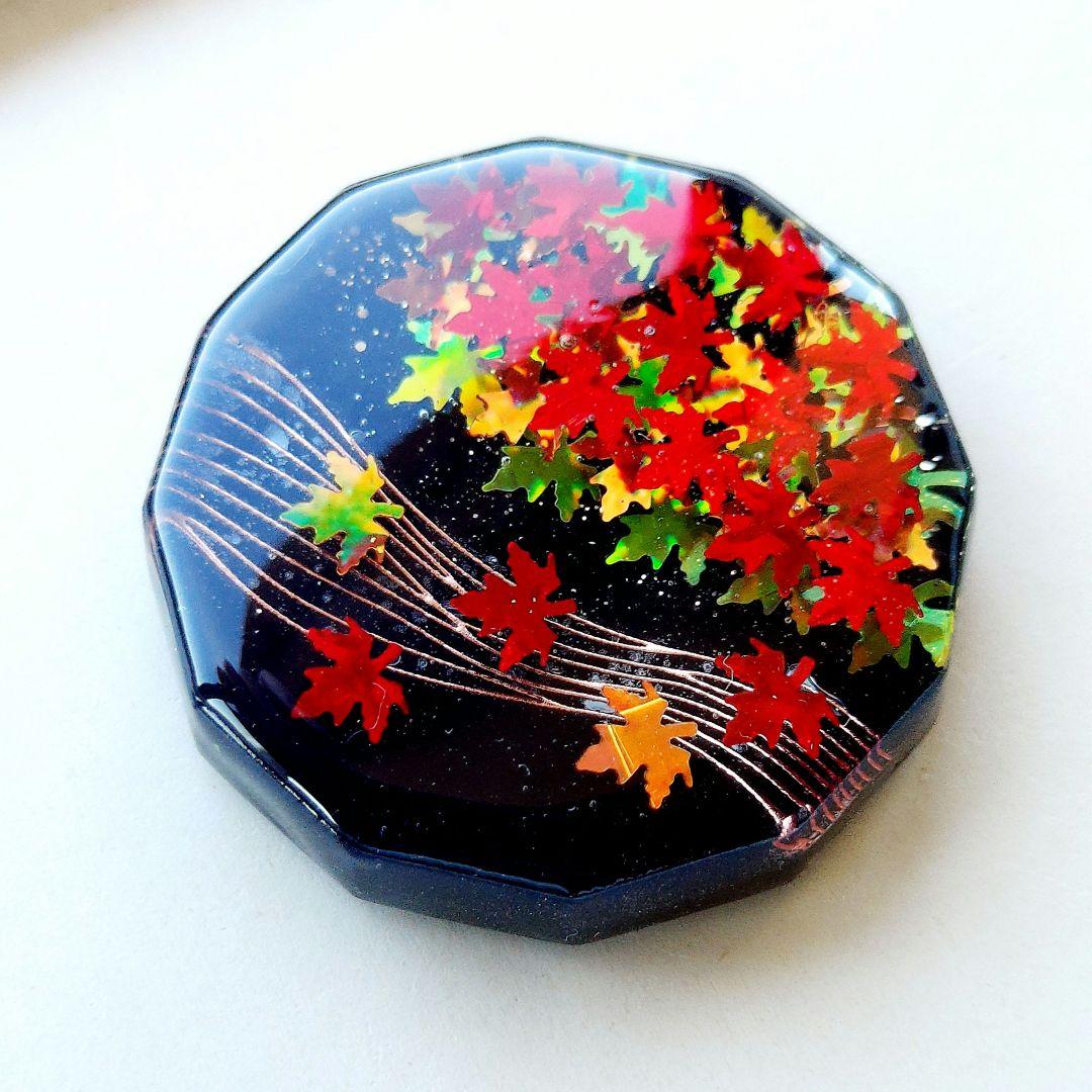 【1631】レジン　紅葉　ヘアゴム　ポニーフック　ブロ―チ　ハンドメイド