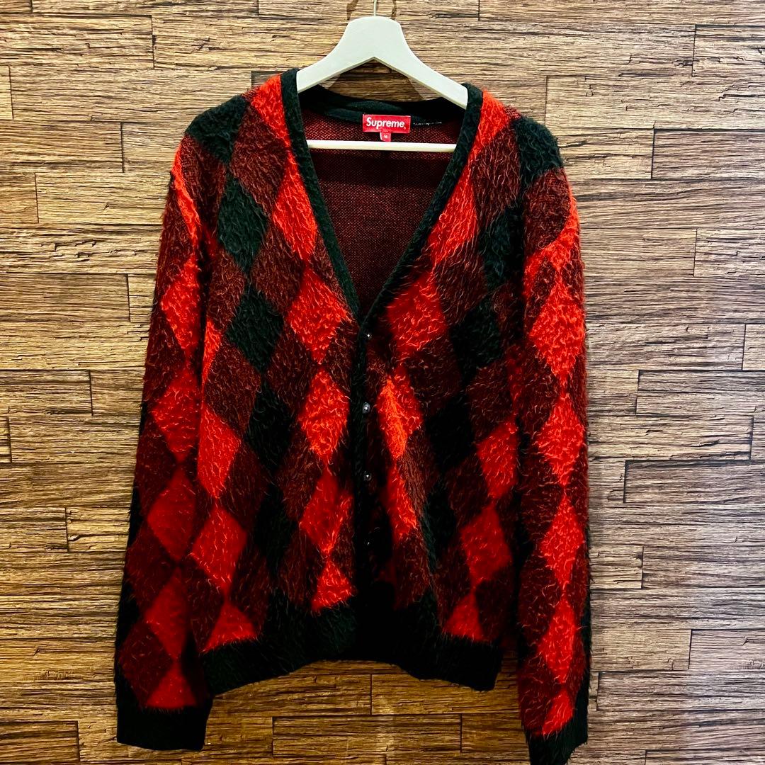 最終値下げ Supreme Brushed Argyle Cardigan