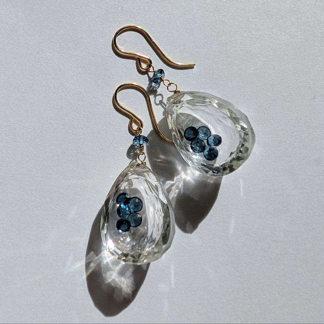 mn様 ロンドンブルートパーズ ジュエリーボックスピアス