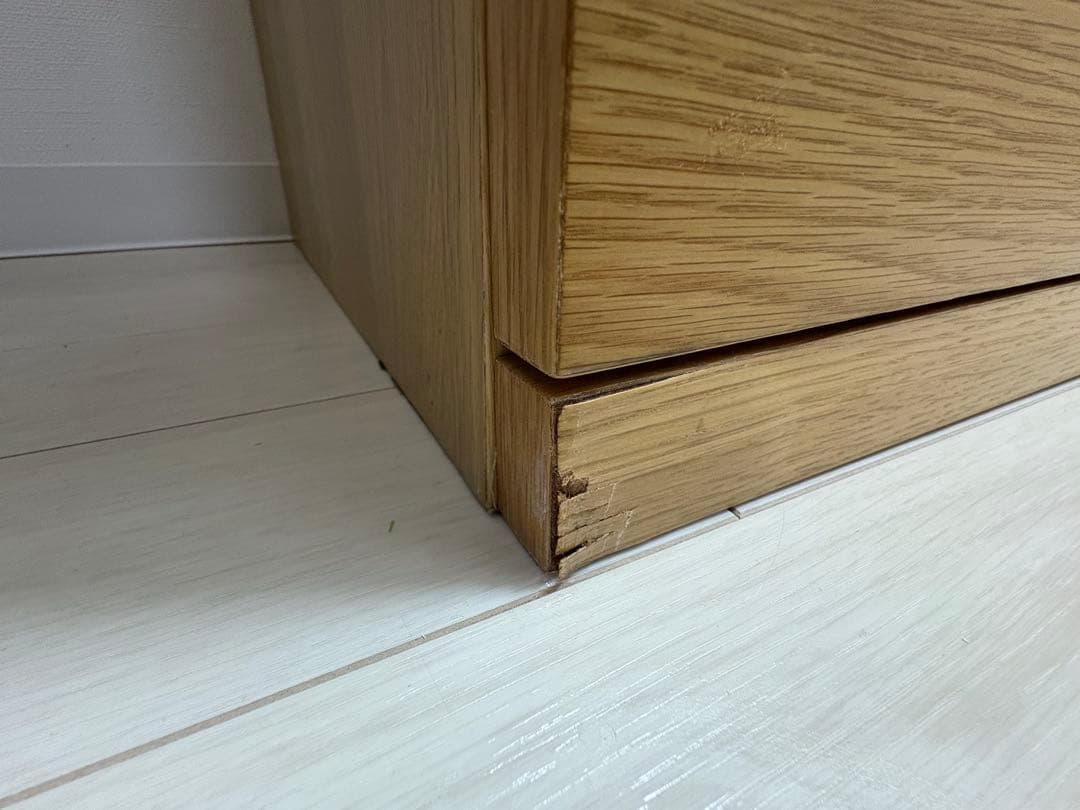 MUJI/無印良品 オーク材 木製チェスト/4段引出