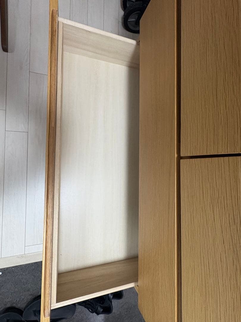 MUJI/無印良品 オーク材 木製チェスト/4段引出
