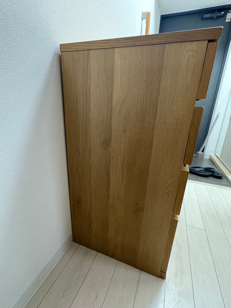 MUJI/無印良品 オーク材 木製チェスト/4段引出