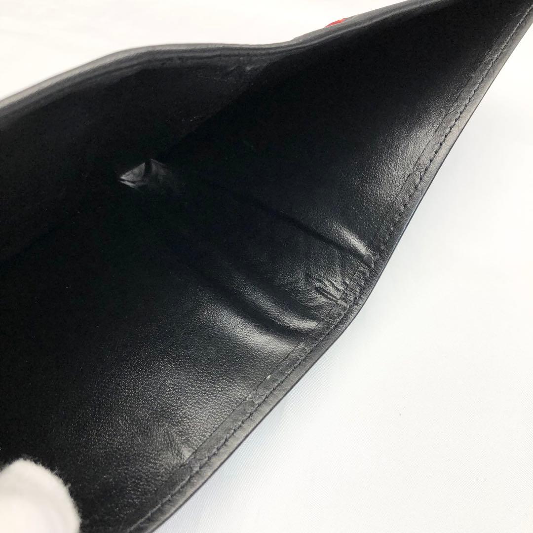 【美品✨】　VERSACE ヴェルサーチ　折り財布　レザー　ブラック　バイカラー