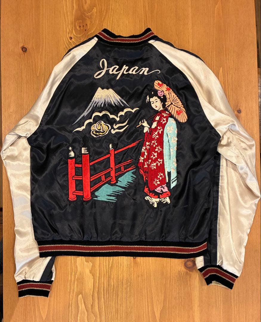 テーラー東洋 東洋 「虎、舞妓×龍、CHIEF」リバーシブルサテンスカジャン