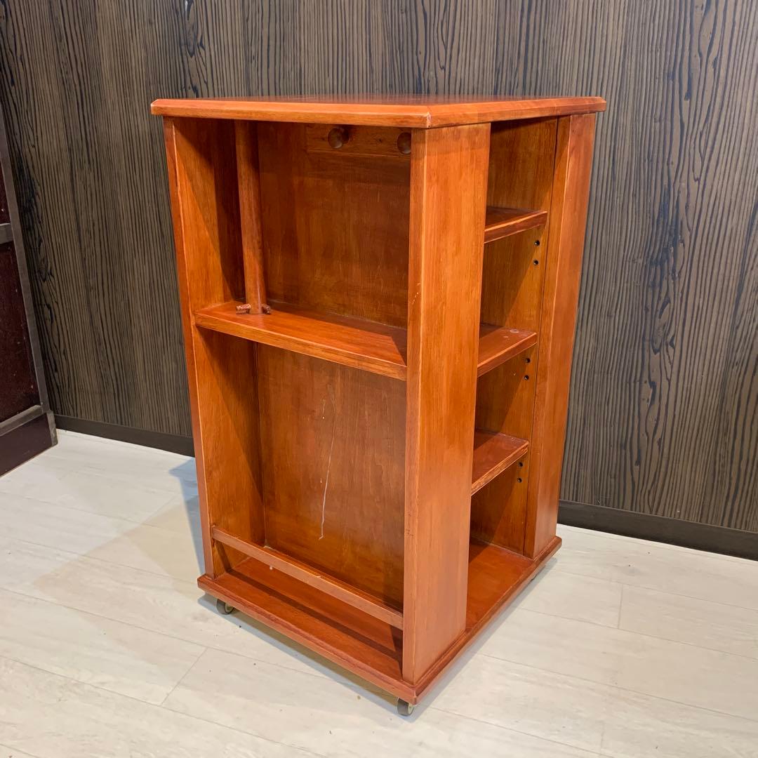 木製オープンシェルフ キャスター付き