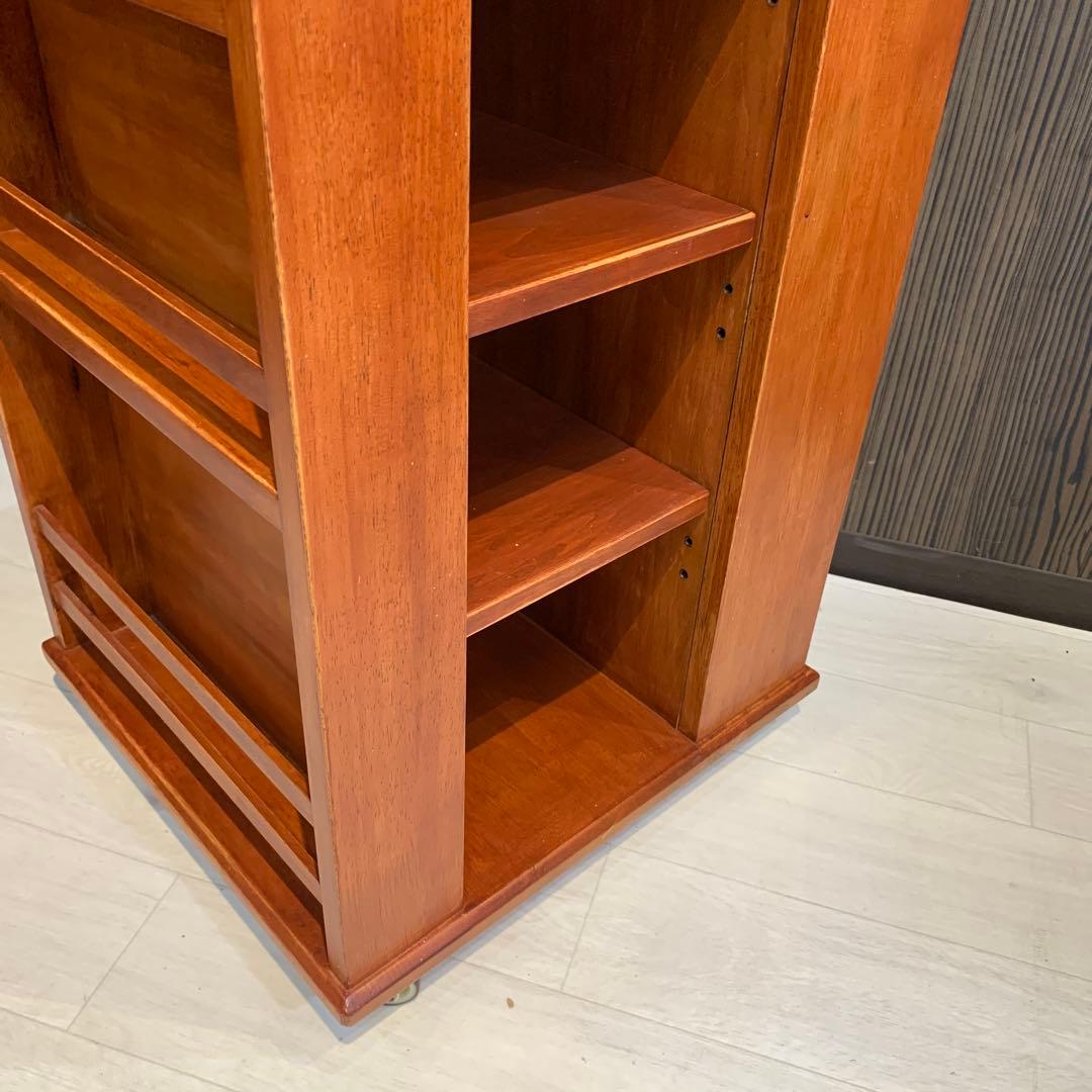 木製オープンシェルフ キャスター付き