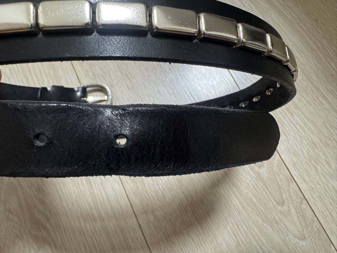 小物 DECi Bridle studs narrow belt M OVY