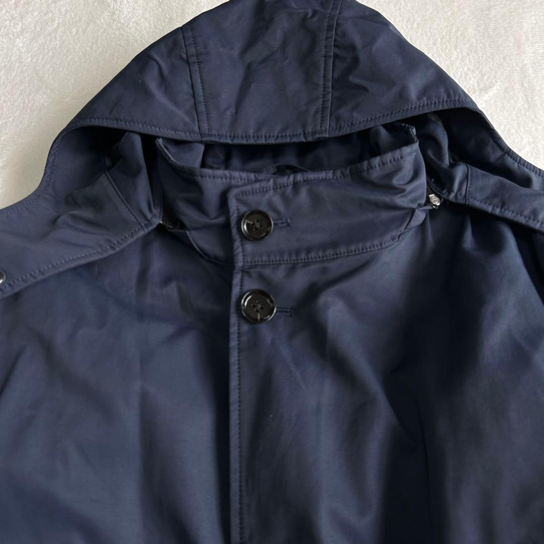 美品 スコッチハウス 長袖ダウンライナー ゴアテックス ステンカラーコートM 紺