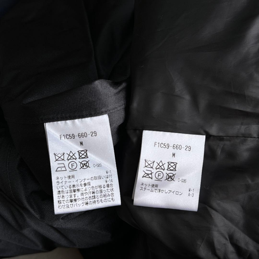 美品 スコッチハウス 長袖ダウンライナー ゴアテックス ステンカラーコートM 紺