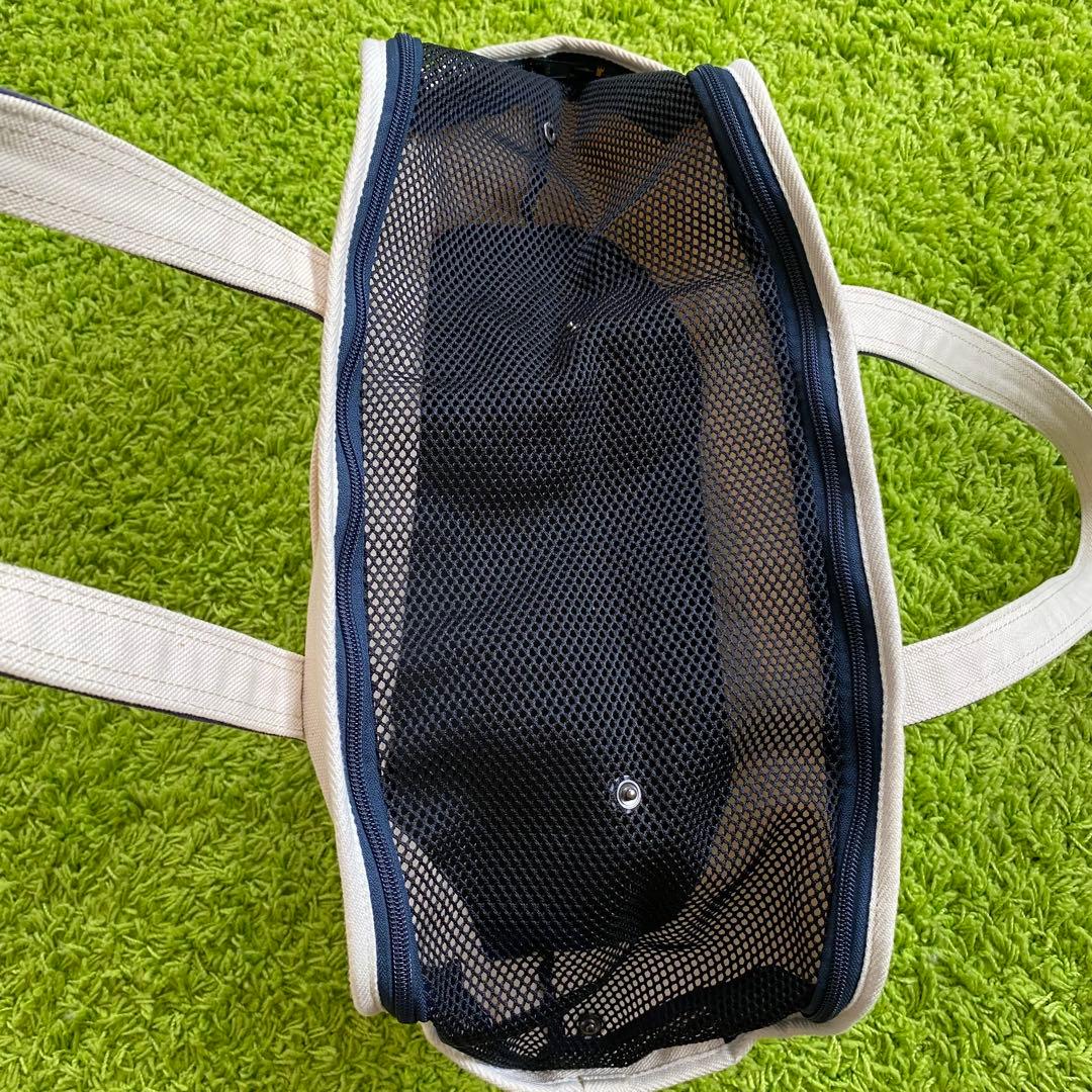 free stitch フリーステッチ 犬猫 キャリーバッグ ホワイト/ネイビー