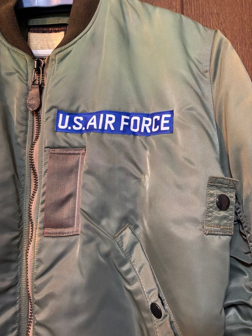 ワ*ラ様 U.S. AIR FORCE B-15Dフライト緑オリーブグリーンUS