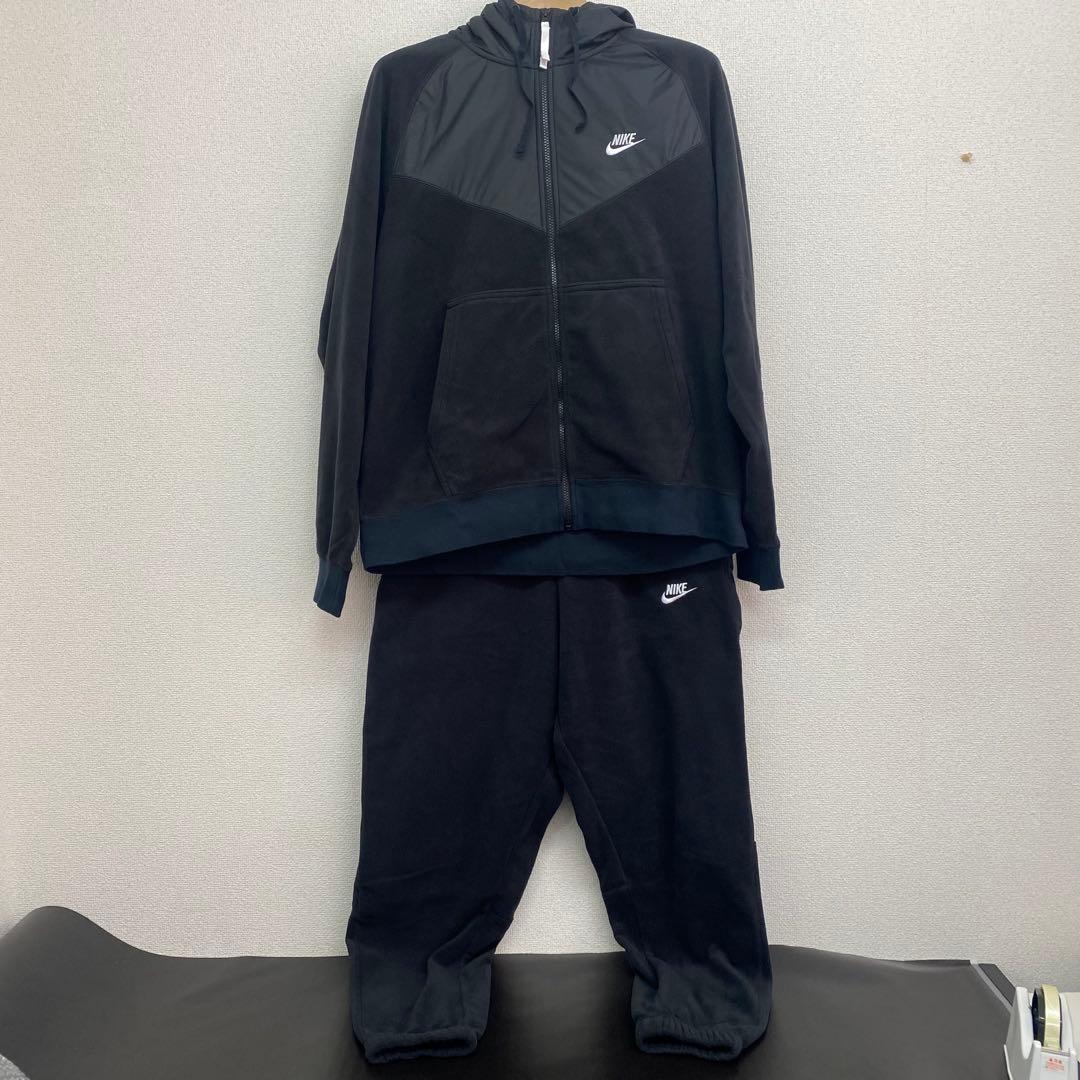 【美品】NIKE フリースセットアップ XXL ブラック