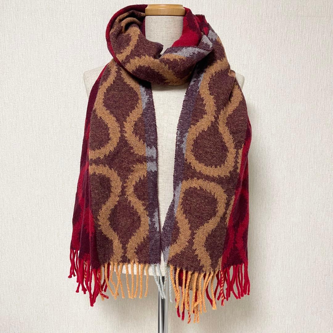 ヴィヴィアン ウエストウッド スクイグル 大判 ストール ウール マフラー