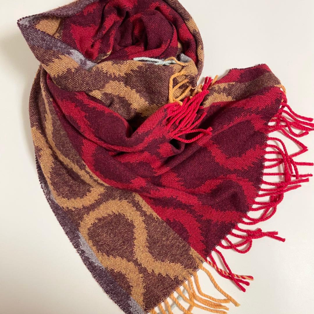 ヴィヴィアン ウエストウッド スクイグル 大判 ストール ウール マフラー