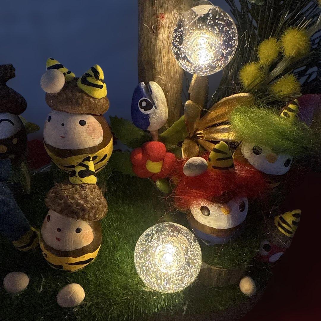 どんぐりアート♡タペストリー風節分＆節分オブジェ♡