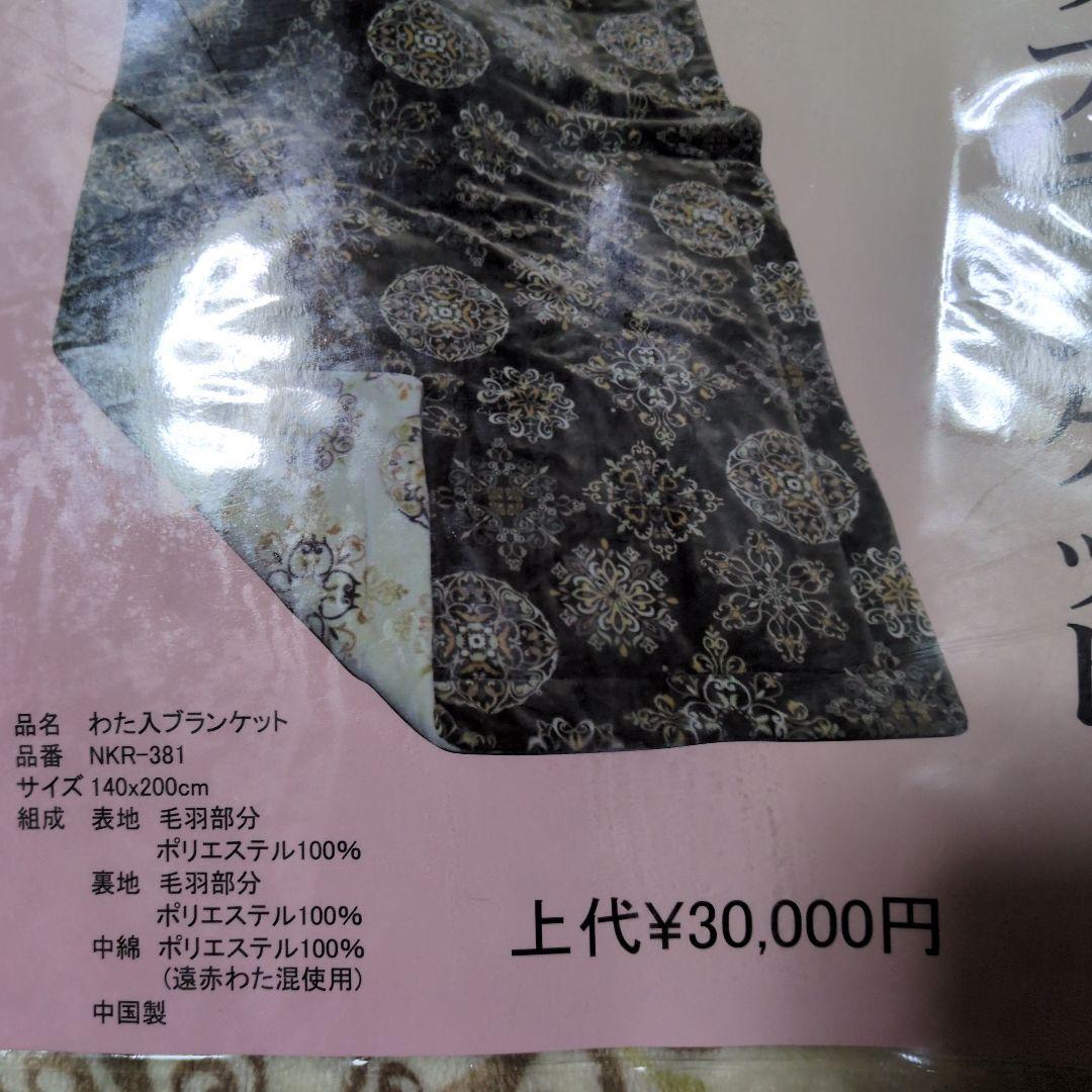 リバーシブル毛布・２枚重ね中綿入り ２枚セット