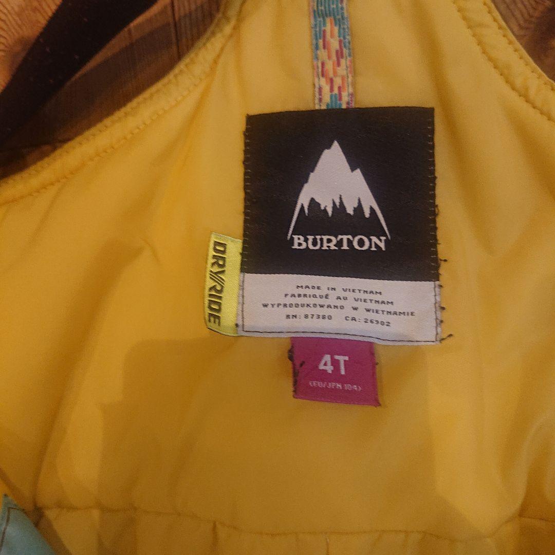 BURTONスノーボードウェアキッズ用 ジャケットとオーバーオールセット