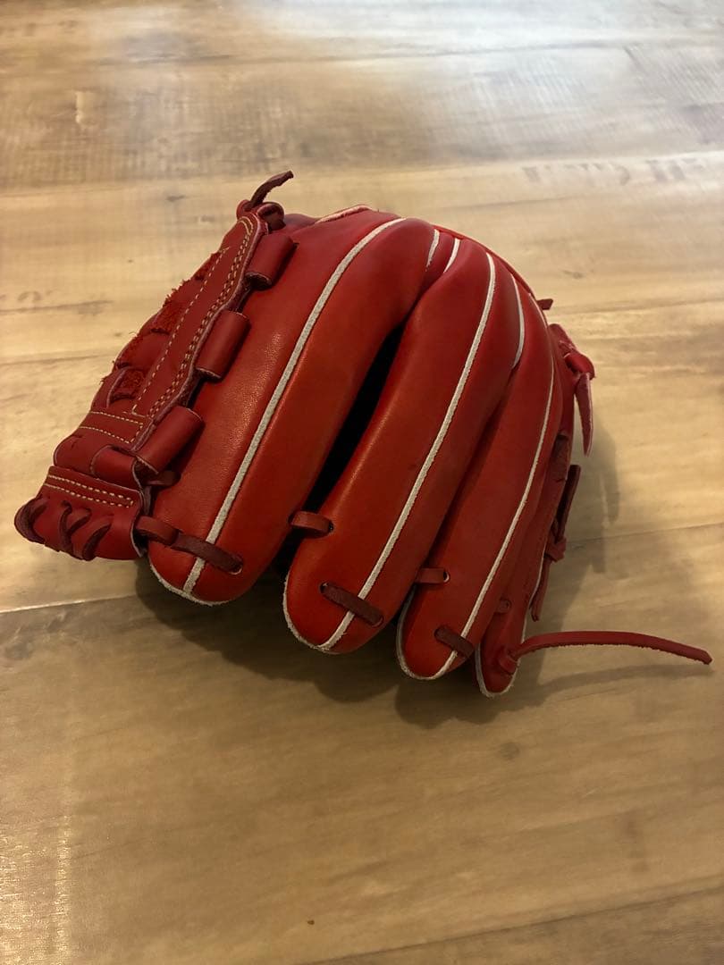 【新品未使用】ザナックス　オールラウンド　野球グラブ　レッド