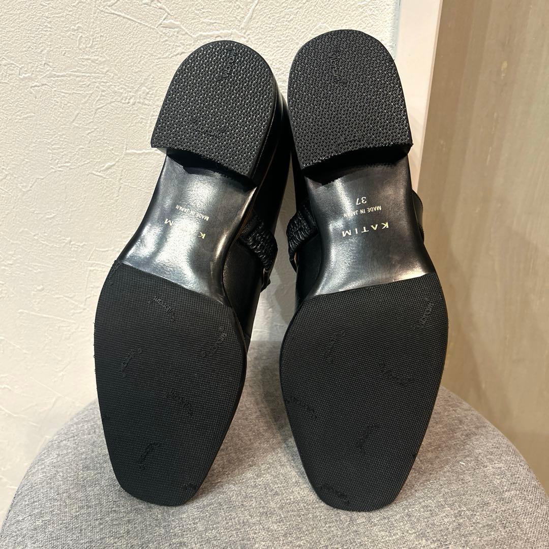 KATIM メリージェンタイプ ローファー パンプス ブラック 37 極備品