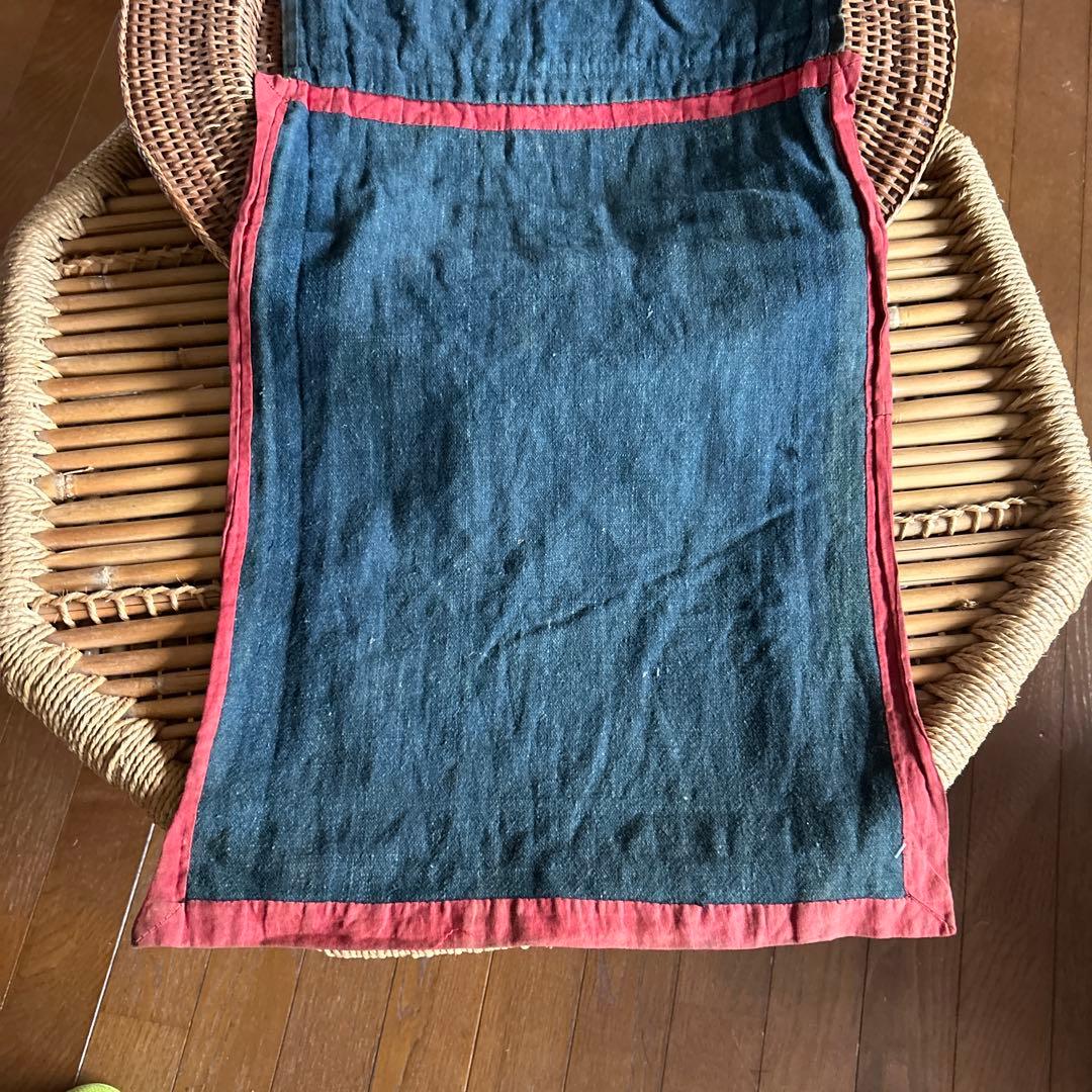 古古布・モン族藍染めバティック布手刺繍おんぶ布