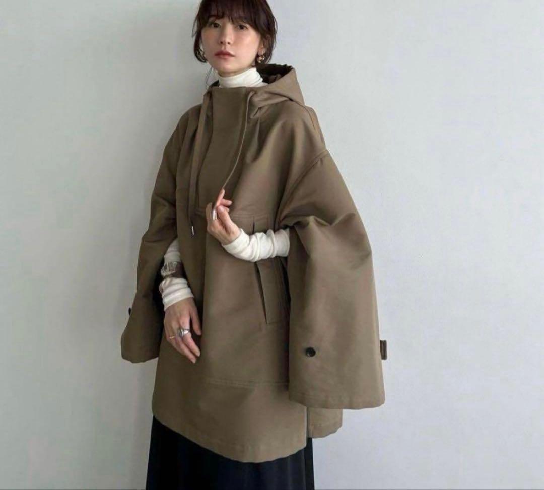 CLANE SIDE OPEN WIDE ANORAK ベージュ サイズ1