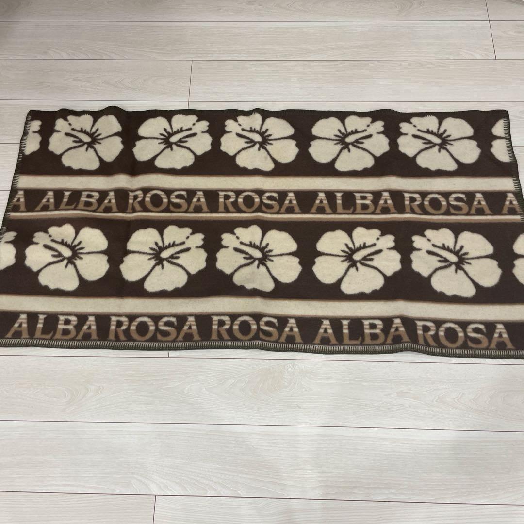 ALBA ROSA ハイビスカス柄 フリースブランケット