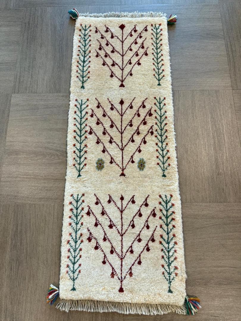 125x46cm ペルシャギャッベ ランナー (ギャベ) ペルシャ絨毯 ギャッベ