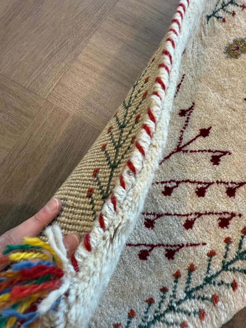 125x46cm ペルシャギャッベ ランナー (ギャベ) ペルシャ絨毯 ギャッベ