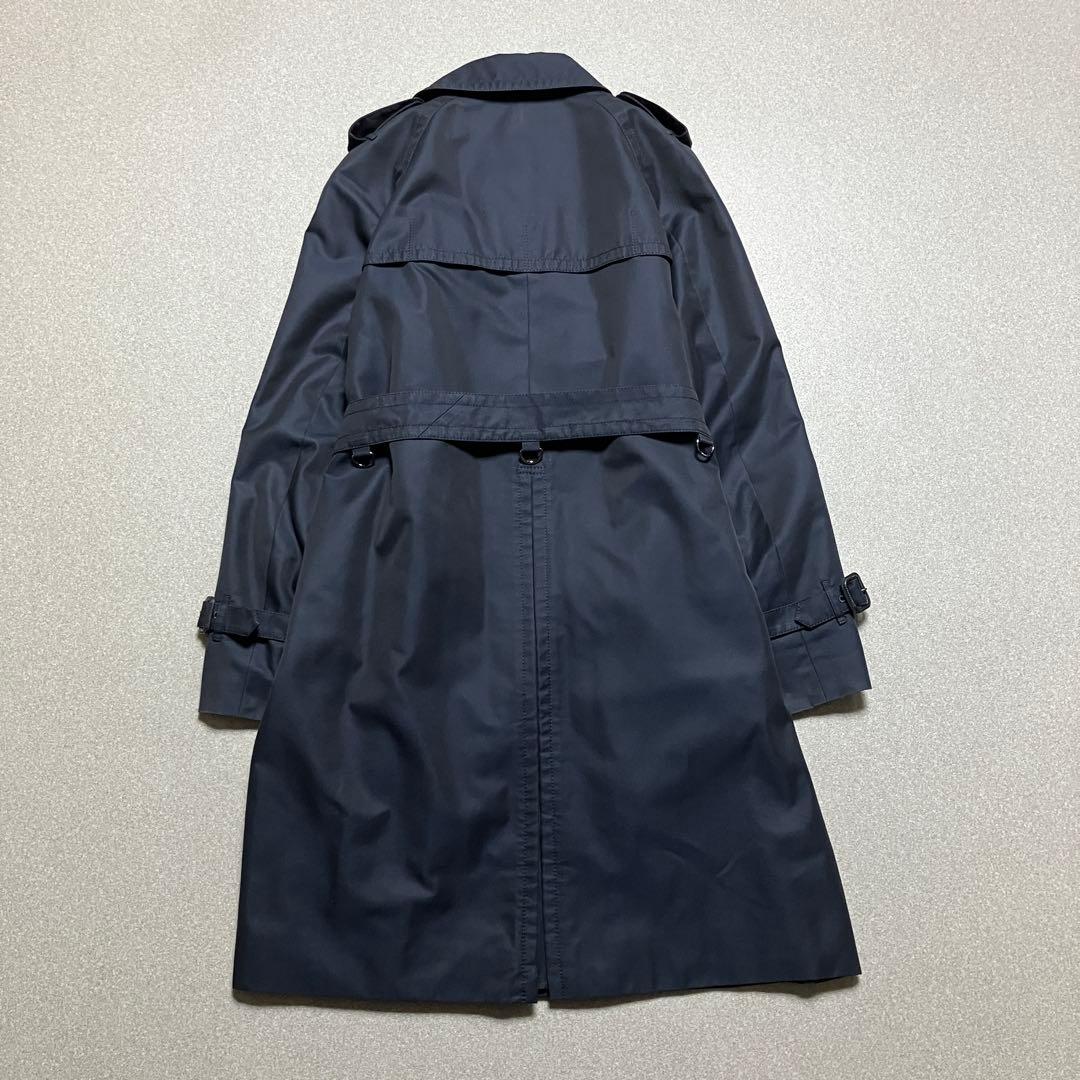 アクアスキュータム トレンチコート レッドライナー付き ベルト ネイビー