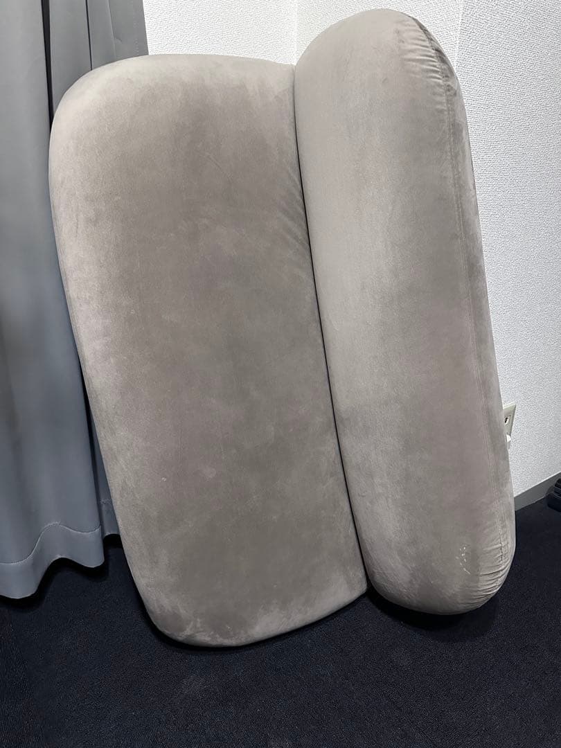 【送料無料・廃盤レア商品】LOWYA ふっくらデザイン 2人掛けソファ グレー