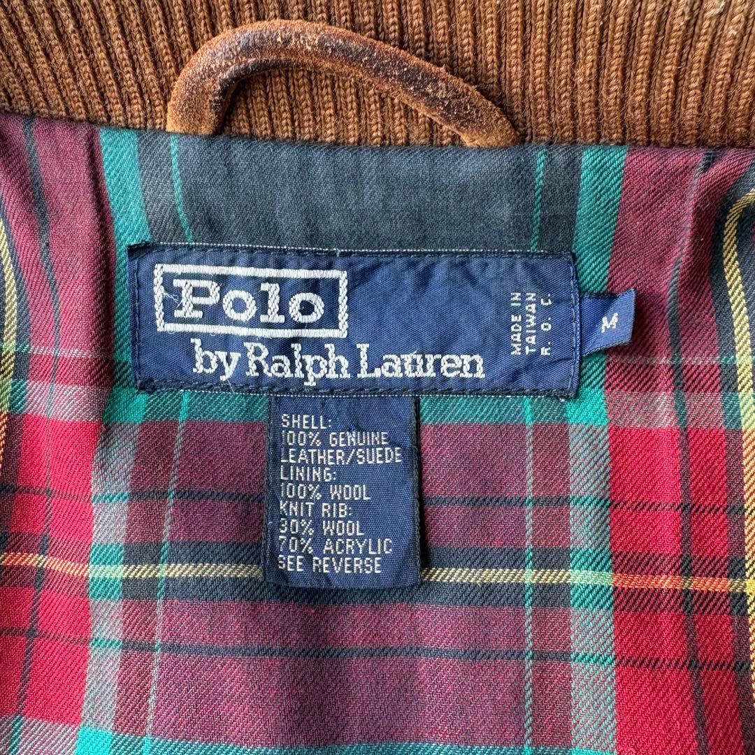 90s polo ralph lauren スエード ハリントンジャケット G9