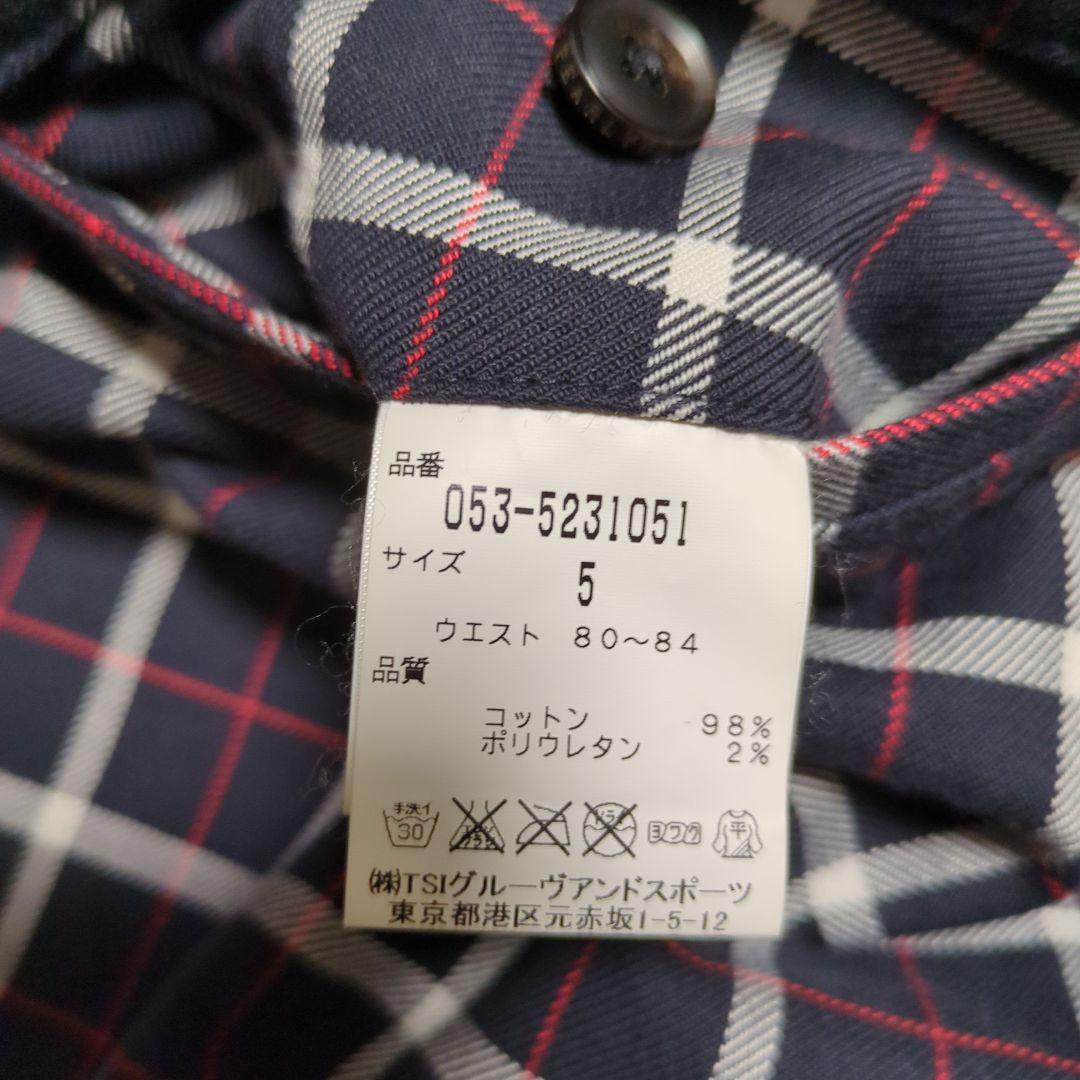 【美品】パーリーゲイツ ゴルフ パンツ ネイビー メンズ チェック 5