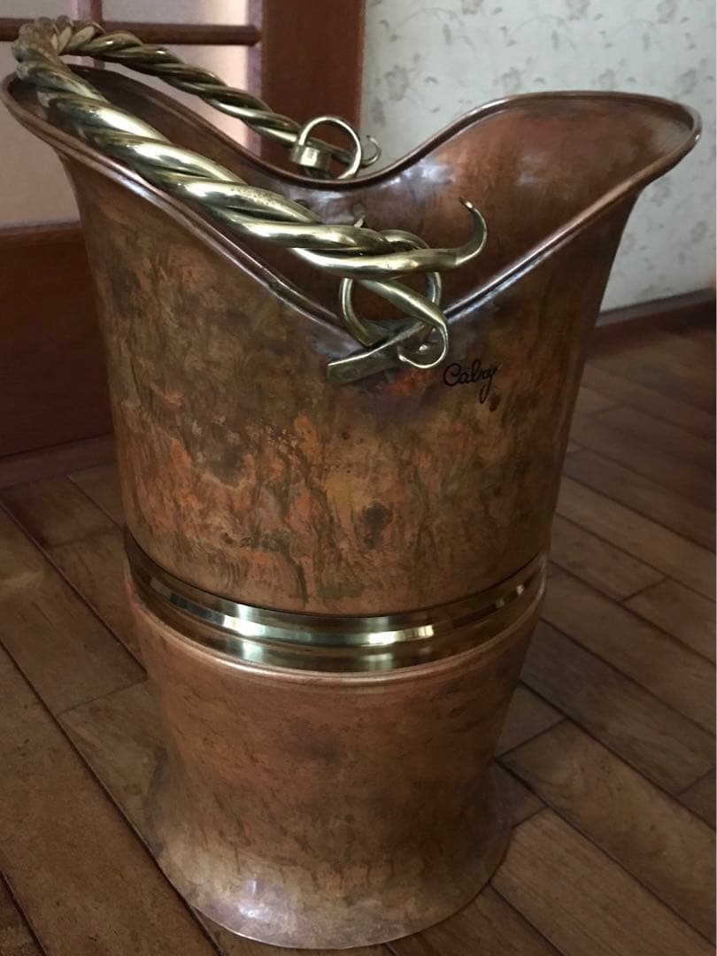 新品未使用　Demainドマン 真鍮製 ブロンズ インテリア 傘立て 花入れ