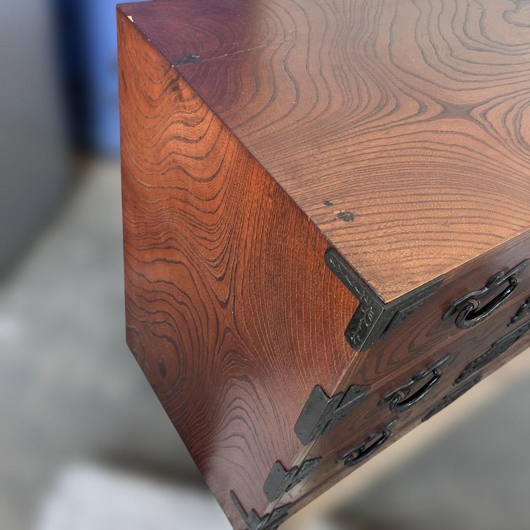 【岩谷堂】３段箪笥◇◆時代箪笥◆◇天然木◆◇