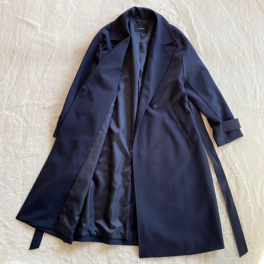 【美品】 2025SS ロートレアモン　防シワUVトレンチコート　ネイビー