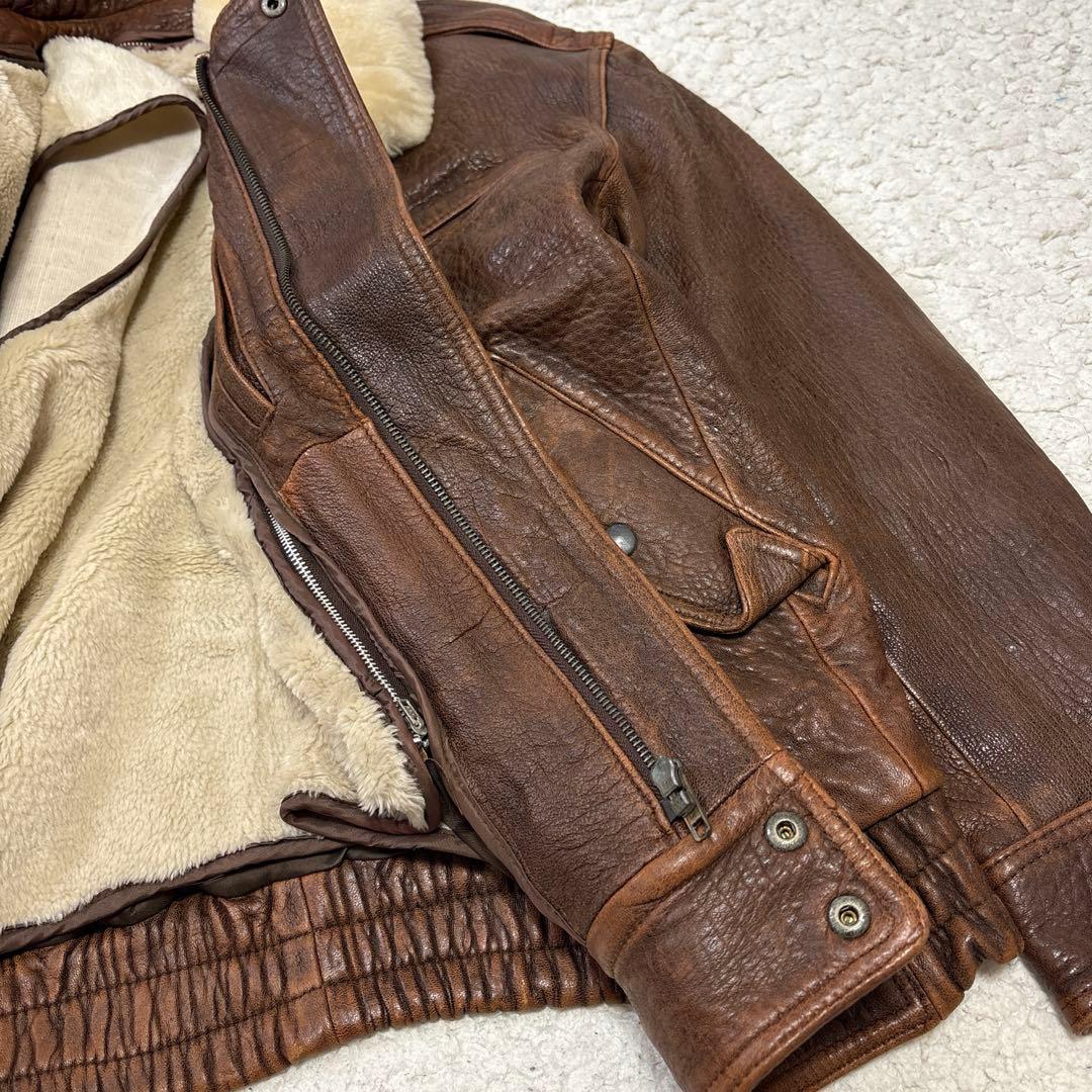 BEIN FOR MARKET フライトジャケット 羊革 襟ムートン 韓国製 L