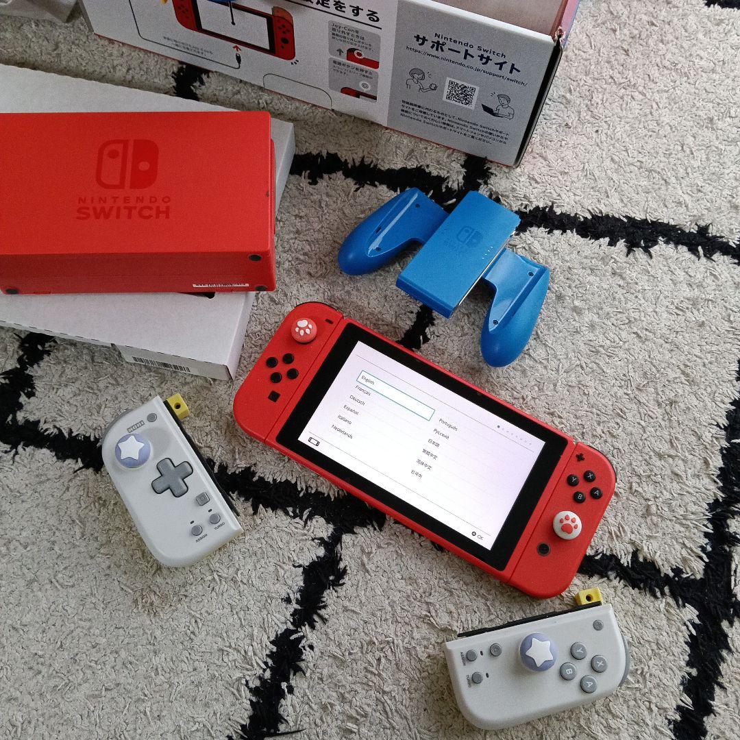 Nintendo Switch 本体 マリオレッドブルーセット 箱ありSDカード