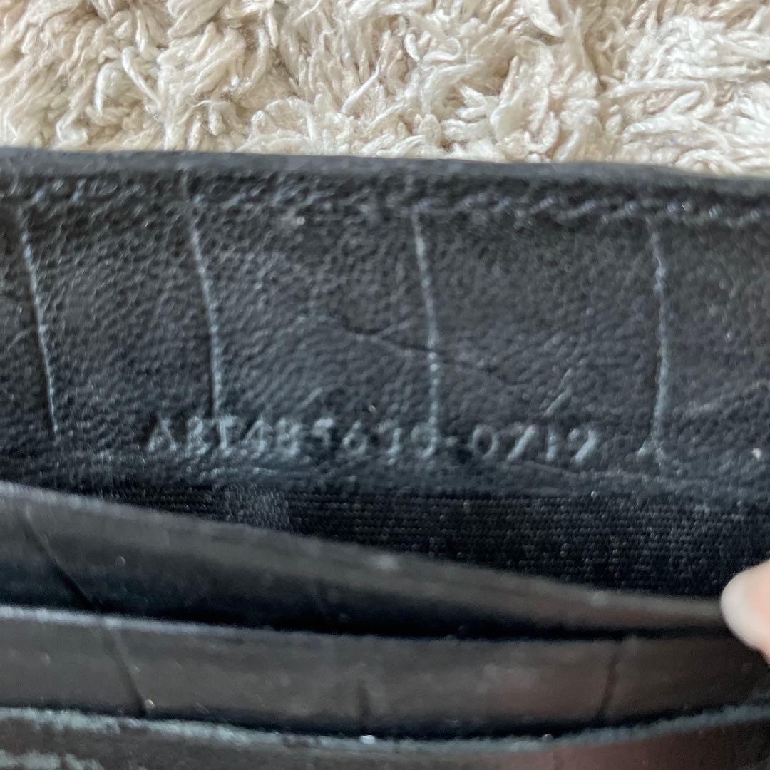 【美品✨】サンローラン レザー マネークリップ YSLロゴ　財布　クロコ　型押し