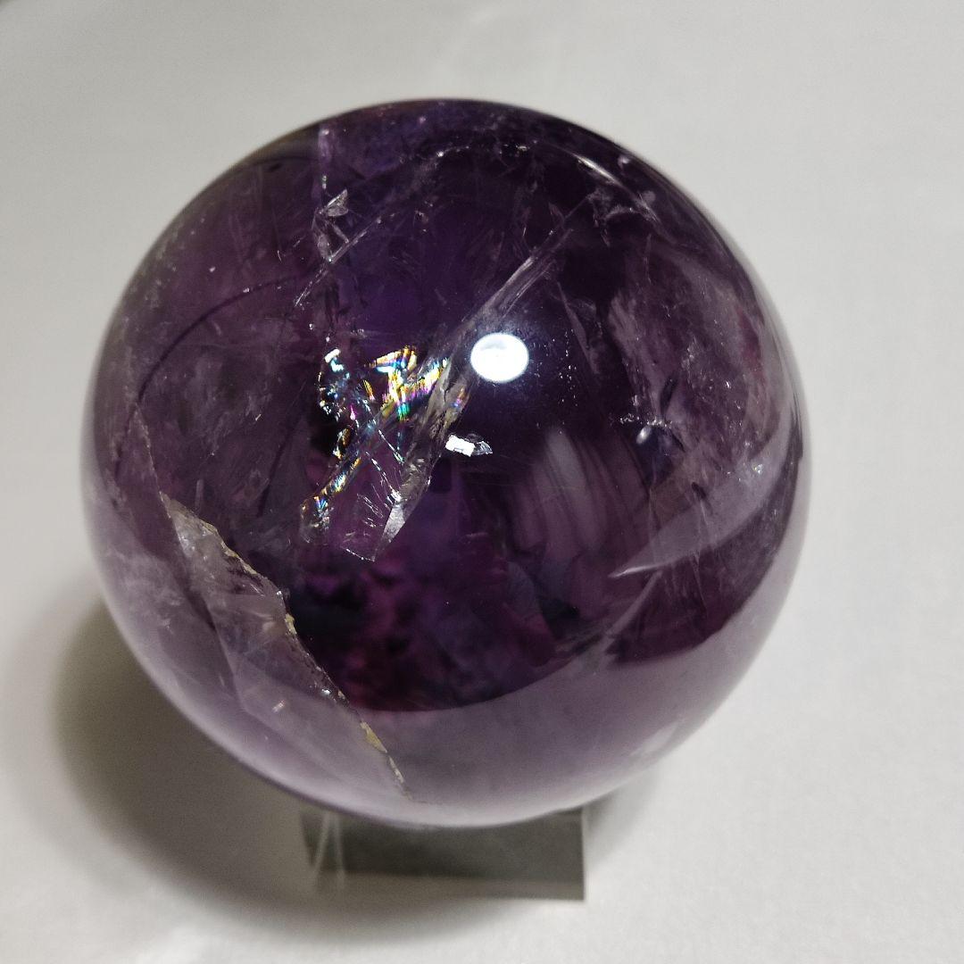 パワーストーン　天然石　アメジスト　丸玉　直約9cm　1,228g　130