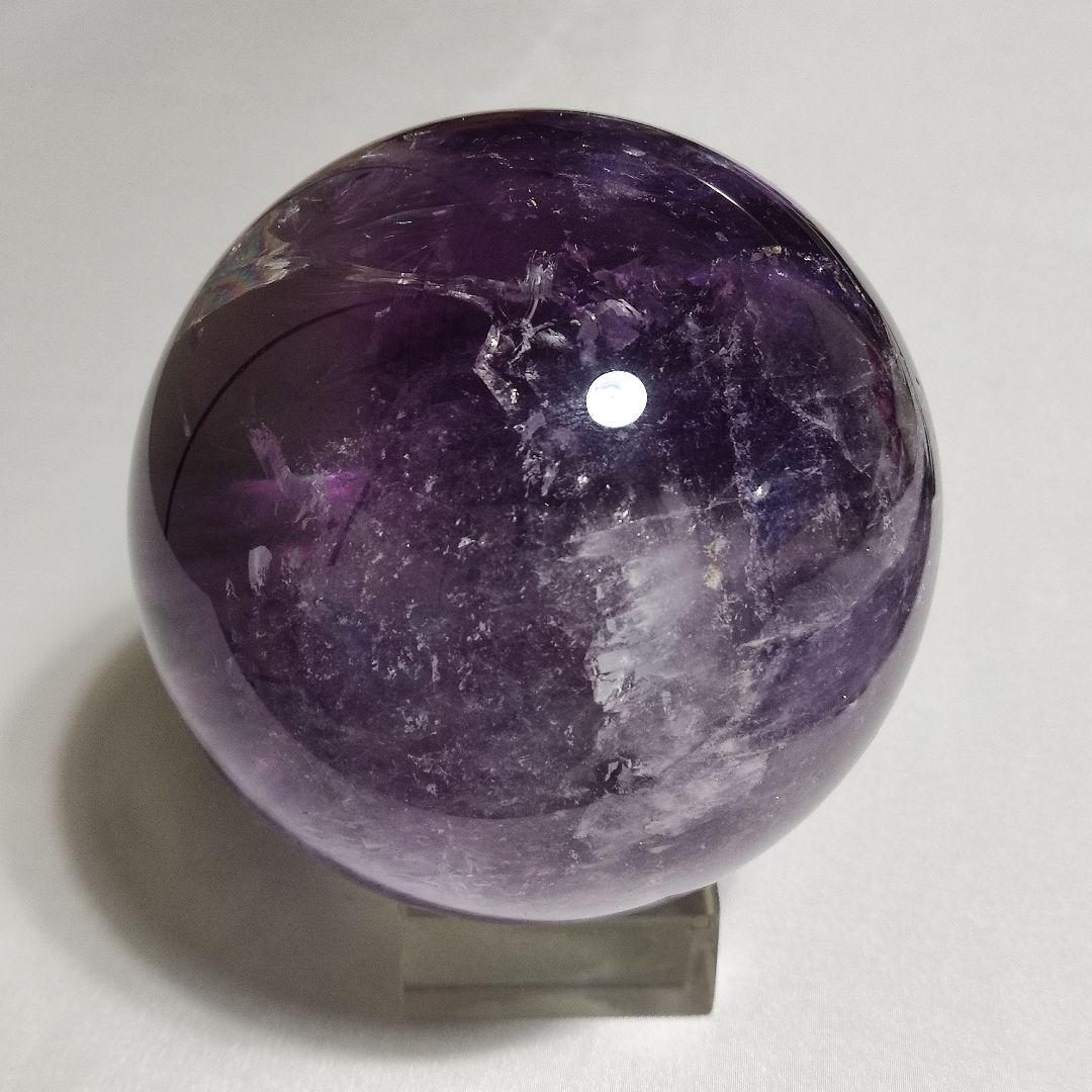 パワーストーン　天然石　アメジスト　丸玉　直約9cm　1,228g　130