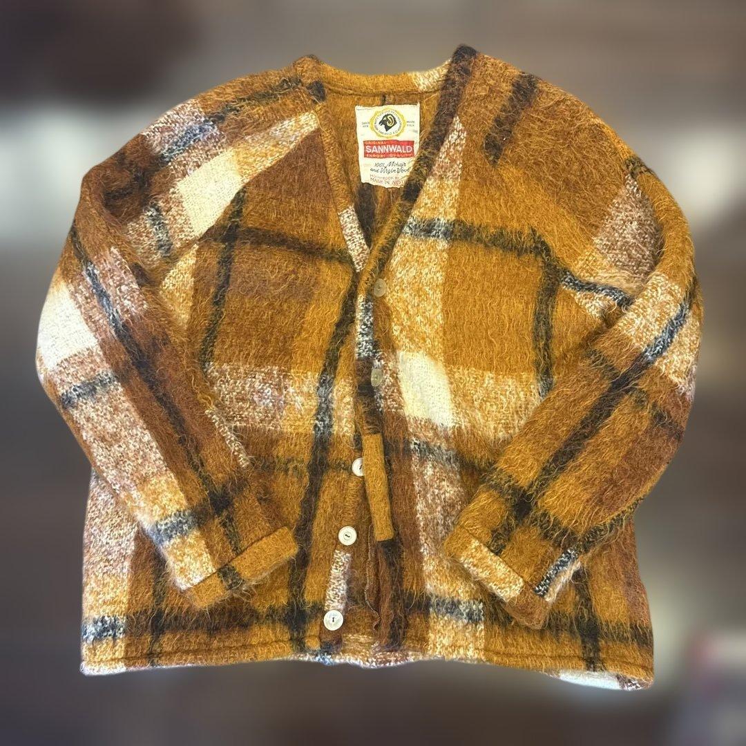 70s モヘアカーディガン 毛足長め ヴィンテージ