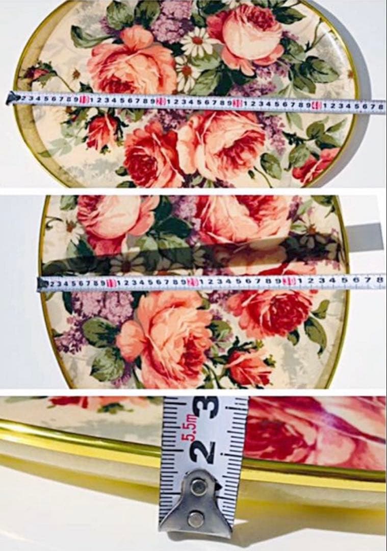 レトロ◆KESWICK TRAYS◆グラスファイバー◆薔薇◆特大トレイ◆イギリス