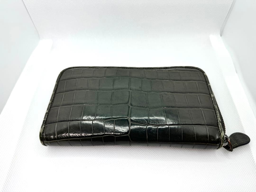 1点物BOTTEGA VENETA クロコダイル長財布 グレー ボッテガ