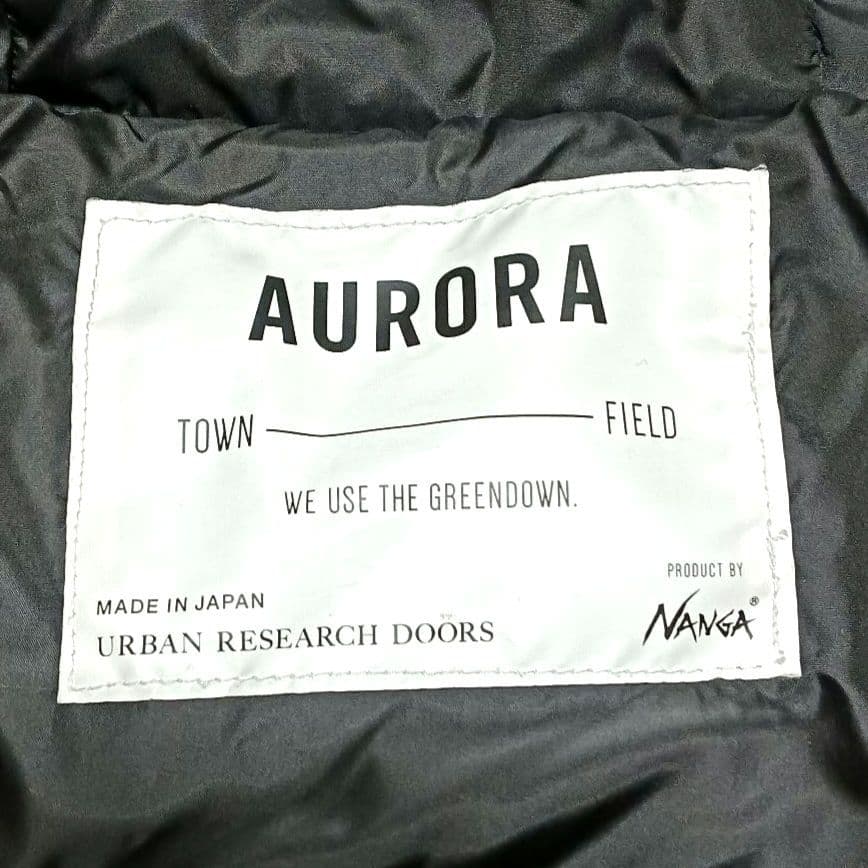 ナンガ×アーバンリサーチドアーズ　オーロラダウンジャケット　レディース　ネイビー