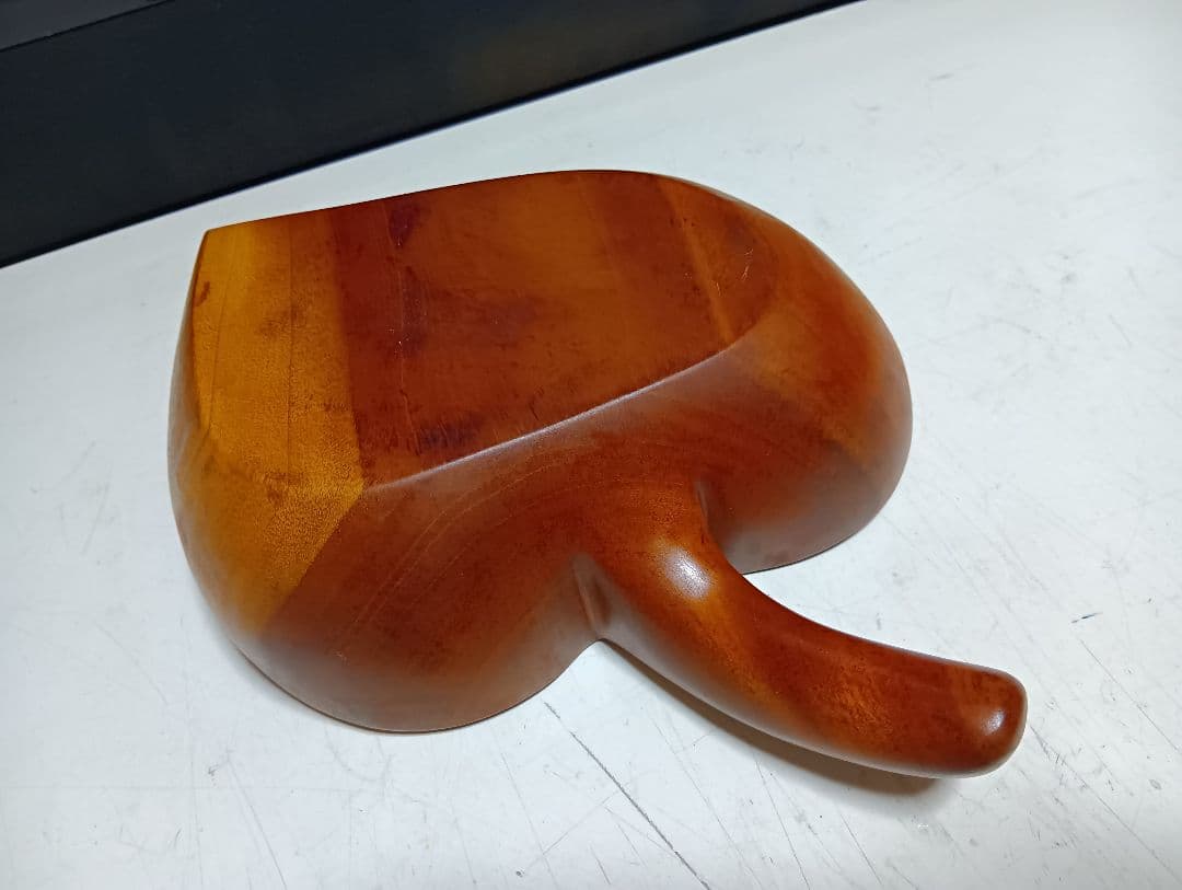 北欧モダン　ビンテージ　チーク　無垢材　カービング　トレイ　ボール　小物入れ