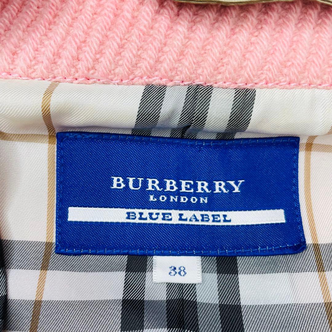 バーバリーブルーレーベル ダッフルコート ピンク ノバチェック ファー y2k