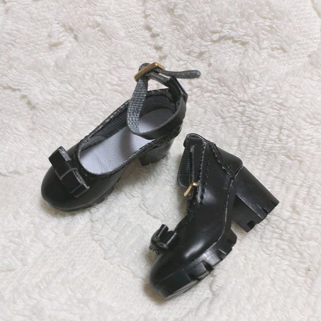 BJD 1/6サイズドール用ストラップ靴黒 球体関節人形 BA1