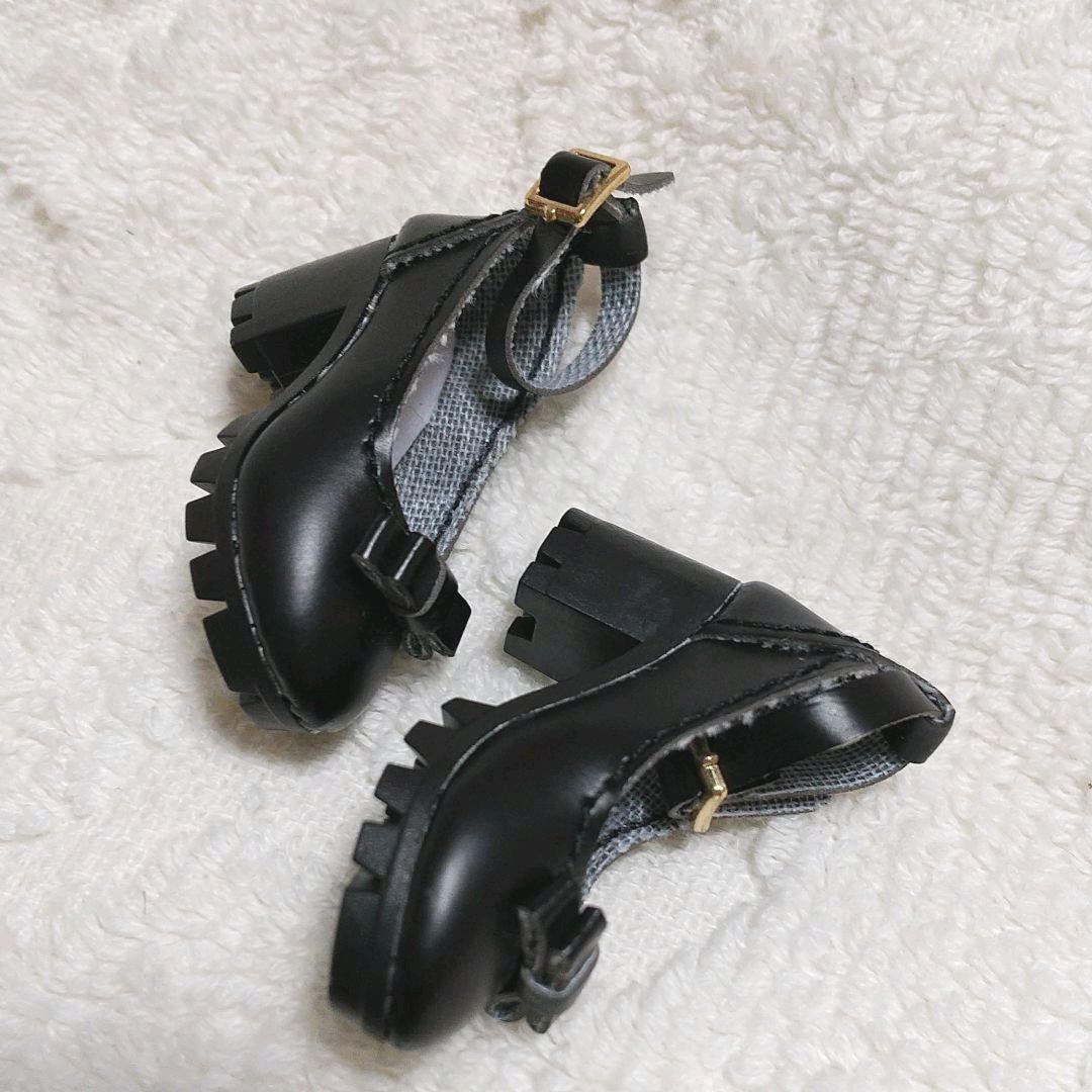 BJD 1/6サイズドール用ストラップ靴黒 球体関節人形 BA1