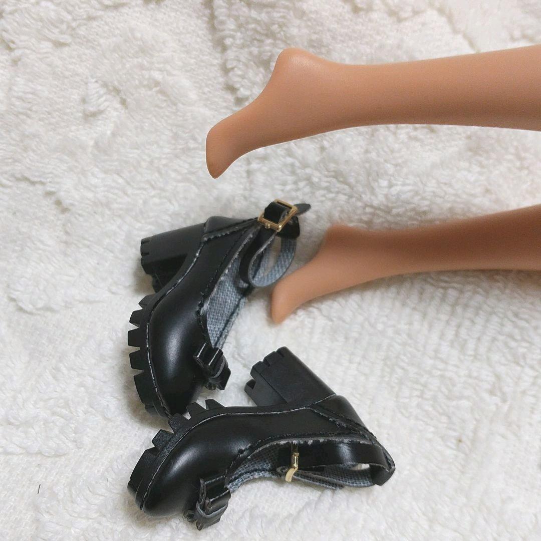 BJD 1/6サイズドール用ストラップ靴黒 球体関節人形 BA1